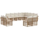  Set vanjskih sofa 12 pcs Prirodna i krema bijela Poliester | shoptok.hr
