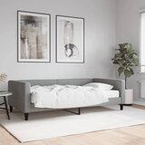  Dnevni krevet s madracem svjetlosivi 100 x 200 cm od tkanine | shoptok.hr