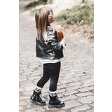 Boto Children's Leather Boots With Zipper Black Omua | ePonuda.com