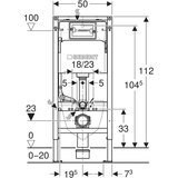 Geberit KOGEDSLINEWC01TD20KM S-Line WC školjka s kompletom Duofix 458.103.00.2 Delta20 | Shoptok.si