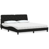 vidaXL Krevet s madracem crni 180x200 cm od tkanine | shoptok.hr