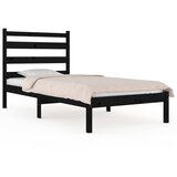 Furnova Posteljni okvir črn iz trdne borovine 75x190 cm, (21934892) | Shoptok.si