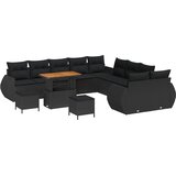  Sjedeća garnitura za vrt s jastukom s pohranom 13 pcs Crna | Eponuda.com