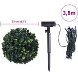  Umjetne kugle od šimšira s LED svjetlima 2 kom zelene 22 cm | shoptok.hr