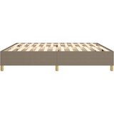  Okvir za krevet s oprugom smeđesivi 200x200 cm od tkanine | Eponuda.com