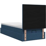  Krevet od pjene s madracem i LED-om Plava 80 x 200 cm Tkanina - Plava 80 x 200 cm Prošiveno gumbima | shoptok.hr