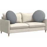  Jastučići za sjedenje 2 pcs Svijetlo siva Ø60 x 21 cm tkanina | shoptok.hr