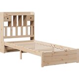 vidaXL Krevet s regalom za knjige bez madraca 90x200 cm od borovine | shoptok.hr