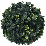 vidaXL Umetni pušpani okrogli z LED lučmi 2 kosi zelene 22 cm | Shoptok.si