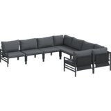 vidaXL Vrtna sedežna garnitura 8 pcs antracit siva Jeklo | Shoptok.si