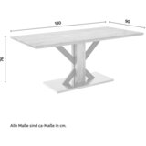 Bessagi Home jedilna miza klementin, hrast, črna, 180x90 | Shoptok.si