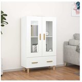  Visoka omarica bela 70x31x115 cm inženirski les | Shoptok.si