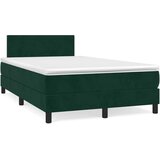 Box spring krevet s madracem tamnozeleni 120x200 cm baršunasti | shoptok.hr