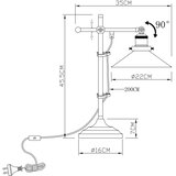 Globo 15053T - Stona lampa LENIUS 1xE27/60W/230V | Eponuda.com