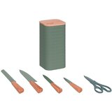 Five STALAK ZA NOŽEVE S 4 NOŽA I ŠKARAMA SENSIA 11,5X11,5X36,3CM BAMBUS/NEHRĐAJUĆI ČELIK RAZNE BOJE | shoptok.hr