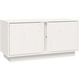 Maison Chic TV omarica - TV stojalo - Televizijska omarica bela 80x35x40,5 cm trdna borovina, (21700080) Cene
