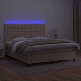  Box spring postelja z vzmetnico LED kapučino 160x200 cm, (20893521) | Shoptok.si