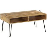  Klubska mizica iz trdnega mangovega lesa 100x60x45 cm | Shoptok.si