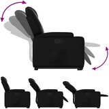  Naslonjač na podizanje od umjetne kože crni | shoptok.hr