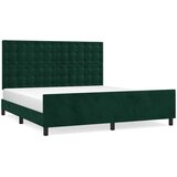  Okvir za krevet bez madraca tamnozeleni 160x200 cm baršunasti | shoptok.hr