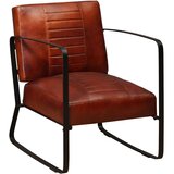 Lounge stolica od prave kože smeđa | shoptok.hr
