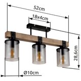  Brilagi - Plafonski luster VISTA 3xE27/60W/230V hrast | Eponuda.com