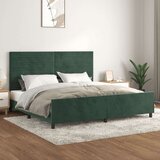  Posteljni okvir z vzglavjem temno zelen 200x200 cm žamet, (20902691) Cene