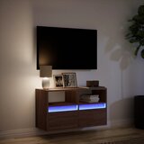  Zidni TV ormarić s LED svjetlima smeđa boja hrasta 80x31x45 cm | Eponuda.ba