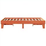 vidaXL Posteljni okvir brez vzmetnice voščeno rjav 120x200 cm borovina | Shoptok.si