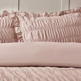 Catherine Lansfield Rožnata podaljšana posteljnina za zakonsko posteljo iz krepa 230x220 cm Seersucker Frill – | Shoptok.si