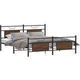 vidaXL metalni okvir kreveta bez madraca smeđa boja hrasta 180x200 cm | shoptok.hr