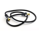 Goobay (91653) SFTP CAT 6A / S/FTP CAT 7 patch 15m črn mrežni povezovalni kabel | Shoptok.si
