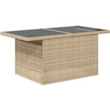 vidaXL 9-delni vrtnji kavč set z blazinami Bež Poli Ratan | Shoptok.si