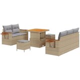  Set vrtnih sofa od 8 dijelova s jastucima bež poli ratan akacija set vrtne blagovaonice od 3 dijela s jastucima bež poli ratan | shoptok.hr