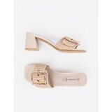 GOODIN Tweed beige mulls on a heel | Shoptok.si