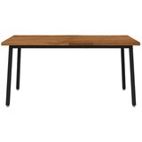  Stol za blagovanje s prirodnim rubom 160 x 80 x 75 cm Prirodna - Prirodna i crna 160 x 80 x 75 cm Živi rub | shoptok.hr