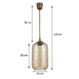 Brilagi LED luster na sajli R GLASS 1xE27/60W/230V Ø 14 cm braon/dimljeno braon | Eponuda.com