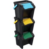 Five kanta za smeće i sortiranje set 3/1 30 l 38.2 x 37.6 x 53 cm PP, crna | shoptok.hr