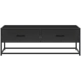 vidaXL Klubska mizica črna 100x50x35 cm inženirski les in kovina | Shoptok.si