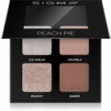 Sigma Beauty Quad paleta sjenila za oči nijansa Peach Pie 4 g