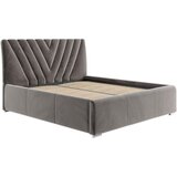 Boxxx OBLAZINJENA POSTELJA 160 cm x 200 cm , tekstil temno siva | Shoptok.si