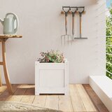  Vrtna sadilica bijela 31 x 31 x 31 cm od masivne borovine | Eponuda.com