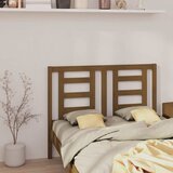  Uzglavlje za krevet boja meda 146 x 4 x 100 cm masivna borovina Slike