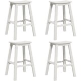  Set bar stolova za vrt 4 pcs Bijelo HDPE | shoptok.hr