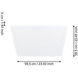 Eglo 98418 - led stropno svetlo sa senzorom salobrena-m LED/34W/230V | Eponuda.com