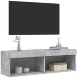 TV ormarić s LED svjetlima siva boja betona 100x30x30 cm | shoptok.hr