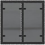  Vrtni stol sa staklenom pločom crni 55x55x37 cm poli ratan | Eponuda.com