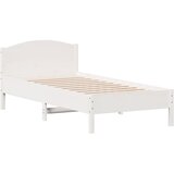 Furnova Posteljni okvir brez vzmetnice bel 90x190 cm trdna borovina, (21939539) | Shoptok.si