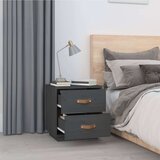  Noćni ormarić sivi 40 x 34 x 45 cm od masivne borovine | shoptok.hr