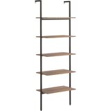 Furnova 5-nadstropni prislonski regal temno rjav in črn 64x35x185 cm, (21932638) | Shoptok.si
